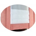 00908 Panel zakładkowy i 2 zasłonki - róż /bordo supełkowa tkanina